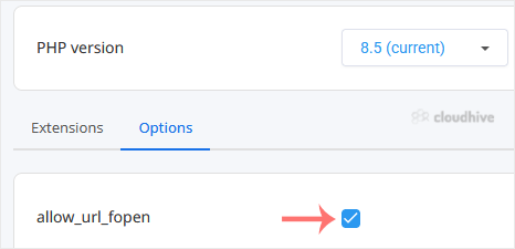 Cara Mengaktifkan atau Menonaktifkan allow_url_fopen dengan CloudLinux PHP Selector di cPanel