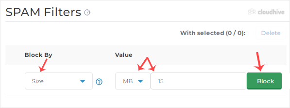 Cara Memblokir Email Berdasarkan Ukuran dengan SPAM Filters di DirectAdmin