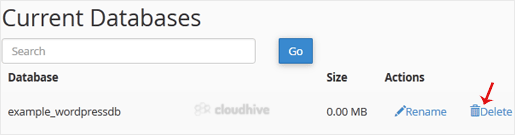 Cara Menghapus Database di cPanel
