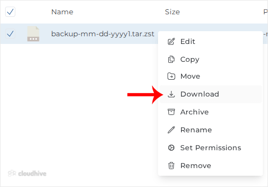 Cara Mengunduh Backup Email, FTP, atau Database Saja dari DirectAdmin