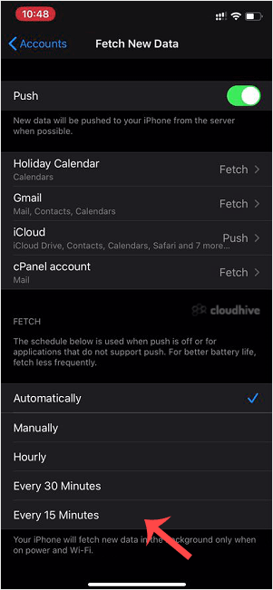 Cara Sinkronisasi Email cPanel Secara Otomatis di iPhone/iOS