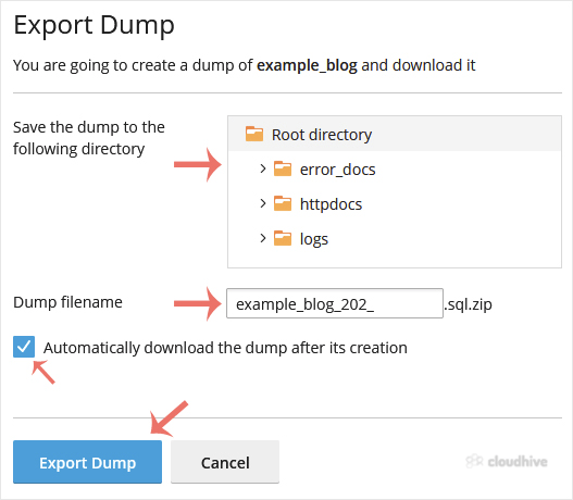 Cara Mengunduh Dump (Backup) Database di Plesk