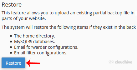 Cara Restore Partial Backup di cPanel
