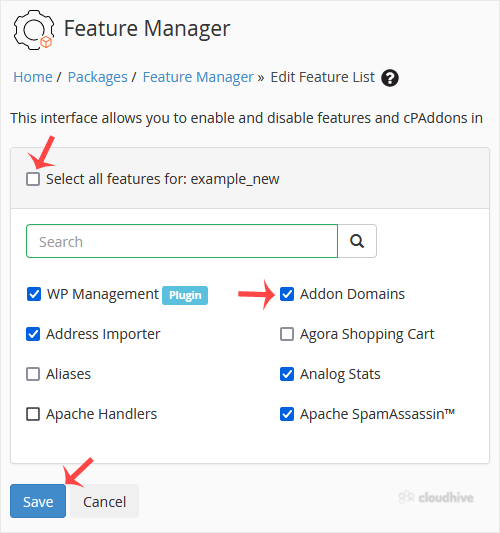 Cara Membuat Feature List di WHM
