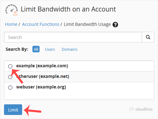 Cara Membatasi Penggunaan Bandwidth User cPanel dari WHM