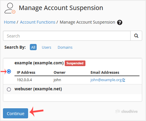 Cara Unsuspend Akun cPanel dari WHM