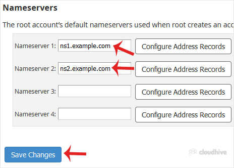 Cara Mengubah Nameserver Default di WHM Root