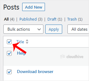 Cara Menghapus Banyak Postingan Sekaligus di WordPress